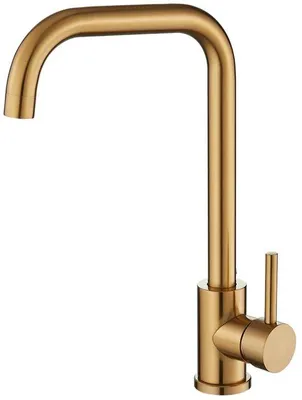 Obrázek produktu pro Unyqoos® Kuchyňská baterie: Jednopáková baterie z kartáčované nerezové oceli, elegantní design, otočná výtoková trubice o 360°, úsporná spotřeba vody, snadná instalace