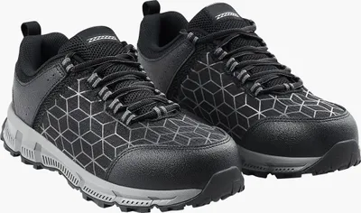 Produktbild von SucceBuy-Schuhe mit Stahlkappe für Herren, US-Größe 11 breit, sportliche Arbeits-Sneaker, schwarz