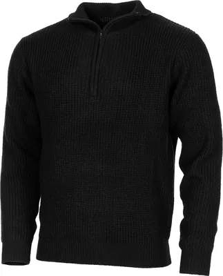 Produktbild von MFH Pullover, "Troyer", mit Reißverschluss, schwarz