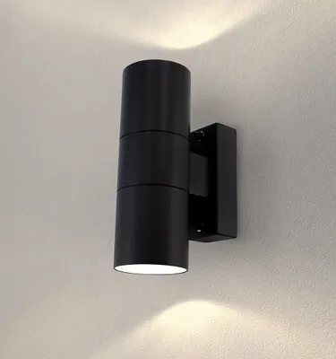 Produktbild von Ledvion Wandleuchte IP54 35W GU10 schwarz dimmbar ohne Leuchtmittel