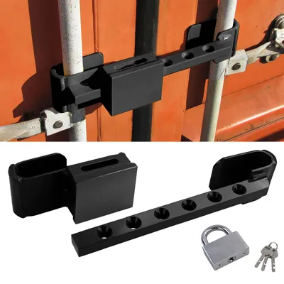 Schwarz Hochsicherheits Container Sicherheits Schloss Diebstahl 4 Schlüssel – Produktansicht