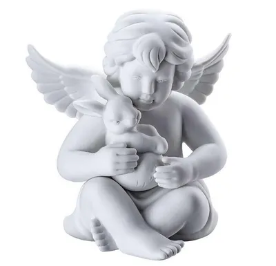 Produktbild von Rosenthal Engel klein - Weiss matt - Engel mit Hase 69054-000102-90531