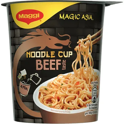 Image de Maggi Magic Asia Noodle Cup Snack au bœuf 63g
