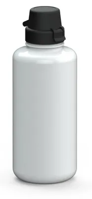 Obrázok produktu pre Fľaša na vodu "School" 1,0 L – fľaša vyrobená z materiálu Tritan, bez obsahu BPA – ideálna na dlhé školské dni a športové aktivity – biela/čierna