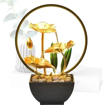 Image de Fontaine de table décorative avec éclairage LED, pour la maison et le bureau