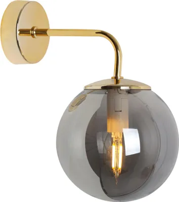 Immagine prodotto di Applique Siena Gold 1 luce vetro grigio fumo E14