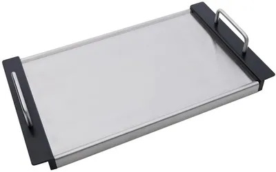 Produktbild von Teppanyaki Edelstahl Grillpatte für Smoker Gas- Holzkohlegrill 39 x 24 cm CADAC