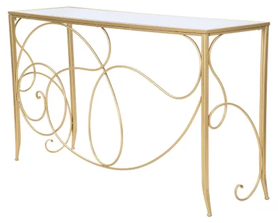 Produktbild von Dilija - Konsole, 140x40x80 cm Gold, ein Regal