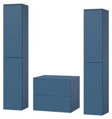 Zdjęcie produktu dla Zestaw łazienkowy szafka +2 słupki Color Błękit Morski (2S60+2D160 X2)