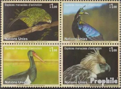Produktbild von Briefmarken UNO - Genf 2011 Mi 774-777 Viererblock (kompl.Ausg.) postfrisch Vögel