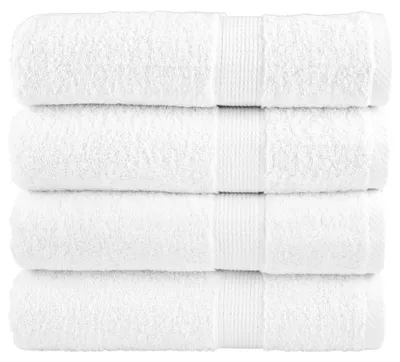 Zdjęcie produktu dla Ręczniki kąpielowe vidaXL Premium SOLUND, 4 szt., białe, 100 x 150 cm, 600 g/m²