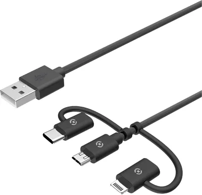 Image de Câble 3-en-1 MicroUSB / Lightning / USB-C 1m