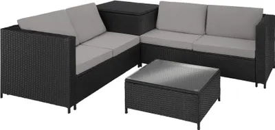 Obrázek produktu pro TecTake 404298, Venkovní, Černá, Šedá, 4 sedadlo/sedadel