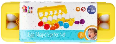 Productafbeelding van Nd39_492750 Bam Bam Educatief Speelgoed: Eiersorteerset