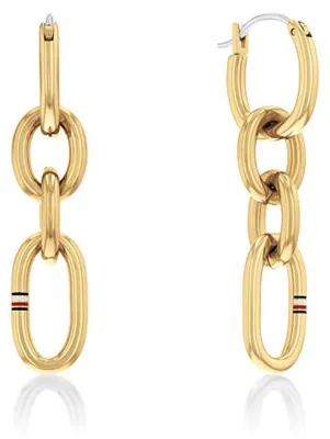 Immagine prodotto di Orecchini a catena moderni placcati oro a contrasto 2780786