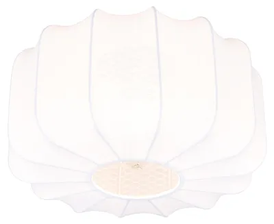 Zdjęcie produktu dla Trio Leuchten - Japandi Japandi lampa sufitowa I lampa sufitowa I lampa I lampa biała 40cm - Madleine I salon I sypialnia - tekstylna okrągła - LED odpowiednia E27