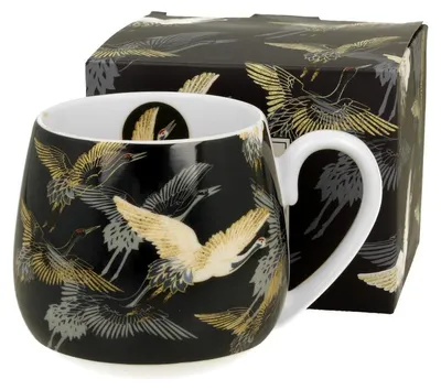 Produktbild von DUO ART GALLERY Fassbecher 430 ml CRANES AT NIGHT New Bone China Porzellan