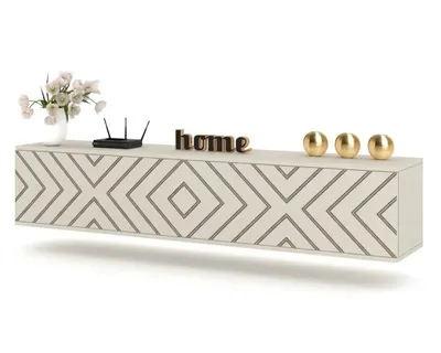 Produktbild von TV-Lowboard Fernsehschrank SIMPLY ART HÄNGEND Cashmere/Cashmere 100cm, KI-generiertes Bild