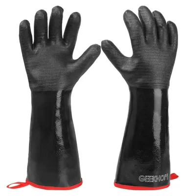 Productafbeelding van Grillhandschoenen, hittebestendig, extra lang (45 cm), tot 500°C, zwart