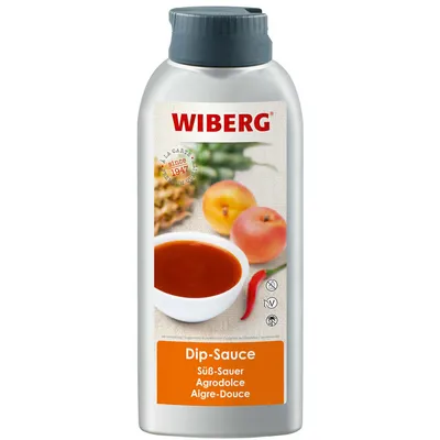 Obrázek produktu pro Wiberg Dip Sauce Sweet and Sour Squeeze Bottle vegan bez laktózy 800g