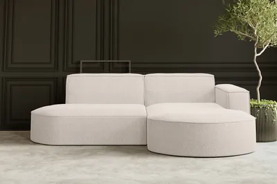 Produktbild von Kaiser Möbel Ecksofa, Sofa L form, Couch L form MODENA L STUDIO stoff Verita Ecru Rechts