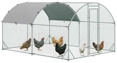 Immagine prodotto di Recinto per piccoli animali, recinto esterno per pollame, conigli, anatre, struttura robusta, realizzato in acciaio e tessuto Oxford