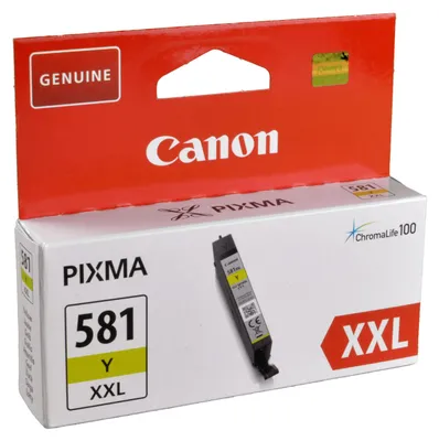 Produktbild von Canon CLI-581 XXL Gelb Tintentank, sehr hohe Reichweite, Gelb, Tinte auf Farbstoffbasis, 11,7 ml, 1 Stück(e), 322 Seiten, Einzelpackung