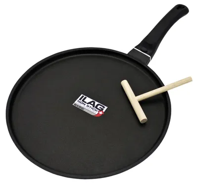Produktbild von 28 cm Crepepfanne mit Beschichtung - Inklusive Teigverteiler für Perfekte Pfannkuchen