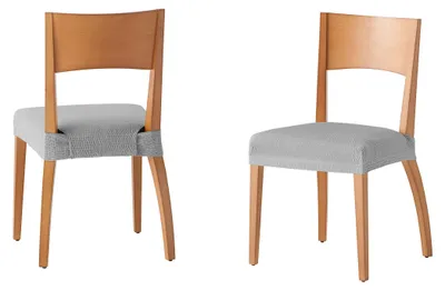 Productafbeelding van Martina bekleding voor stoelen, in de kleur "Seelengrau" (geestgrijs), set van 6 stuks