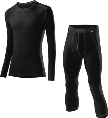 Produktbild von LÖFFLER Herren Set Shirt und Hose 3/4 Transtex Warm schwarz 60/4XL