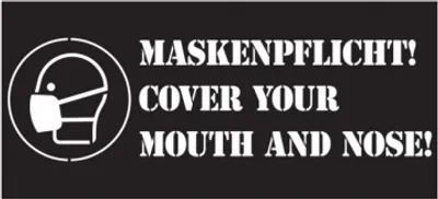 Produktbild von Dreifke® Sprühschablone, Maskenpflicht, mit Symbol, 250 x 550 mm, Kunststoff,...