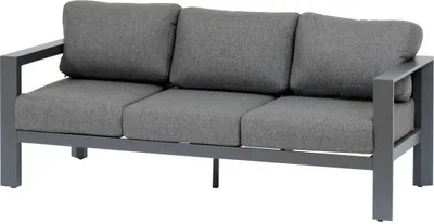 Produktbild von Gartensofa "evasion" graphit 3-sitzer aus polyester und aluminium - Hespéride