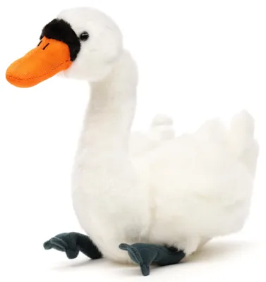 Obrázok produktu pre Uni-Toys – Labuť – 16 cm (dĺžka) – Plyšová vtáčik – Plyšová hračka, plyšový maznáčik – Labuť (16 cm)