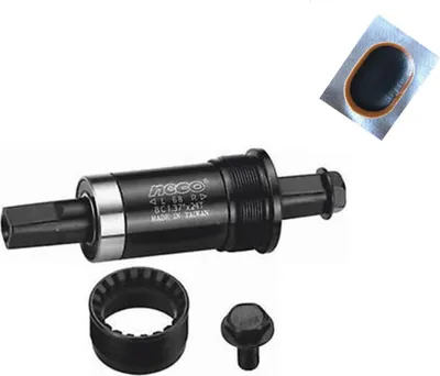 Produktbild von NECO Fahrrad Innenlager Tretlager Schraublager BSA - JIS Länge 122,5/28 mm inkl. 1 x Schlauchflicken