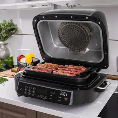 Obrázok produktu pre Multifunkčná fritéza s grilom a plechom – digitálna fritéza s konvekčnou technológiou