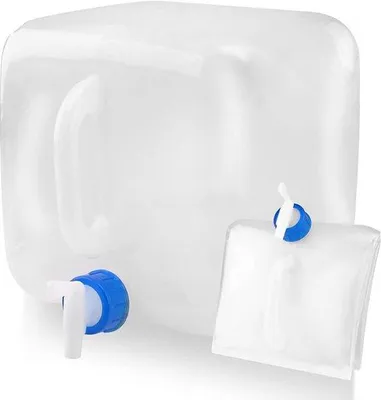 Produktbild von 10L faltbarer großer Fassungsvermögen mit Schlauch, faltbarer tragbarer Wasserbehälter für Camping und Wandern