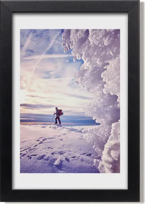 Produktbild von Bild 20x30 MDF-Rahmen, Wandkunst Skifahrer