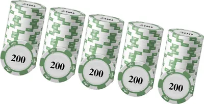Obrázek produktu pro 20dílná sada pokerových žetonů, čirý potisk, velká čísla, profesionální hrací žetony pro deskovou hru 200