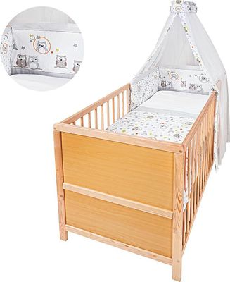 Komplett-Bett70x140 Eule, natur (1 Stück)