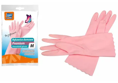 Produktbild von Schutzhandschuhe für die Haushaltsreinigung M rosa Gummi 1 Paar