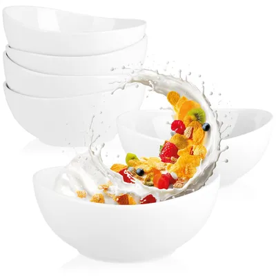 Obrázek produktu pro Keramická miska - Bílá - 500 ml - Sada 6 kusů