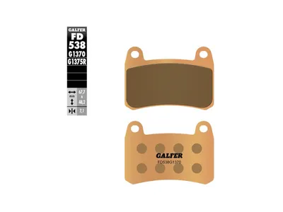 Image de Plaquettes de frein Galfer - métal fritté
