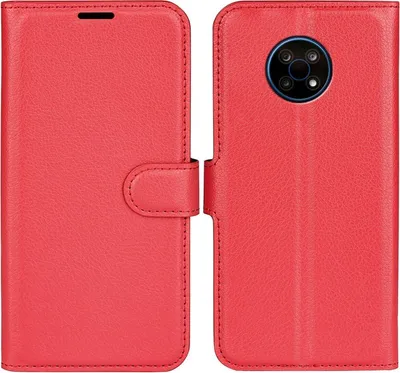 Produktbild von König Design Hülle kompatibel mit Nokia G50 Kunstleder Handyhülle - Handy Case Rot