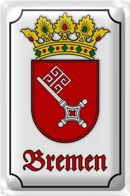 Produktbild von Blechschild Wappen 20x30cm Bremen Stadtwappen Stadt
