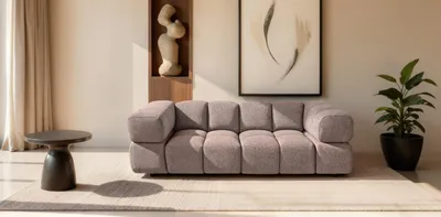Zdjęcie produktu dla Sofa trzyosobowa, tkanina szenilowa Puente, Purprowy, Averro