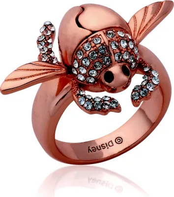 Image de Goebel Aladdin Gold Scarabäus Ring, Disney, bague scarabée, bijoux, or rose, 14 carats, taille 6, 12101651