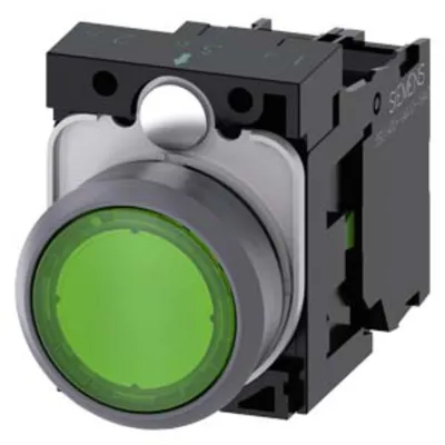 Image de Siemens 3SU1136-0AB40-1BA0-LEUCHTDRUCKTASTER, 22MM, RUND