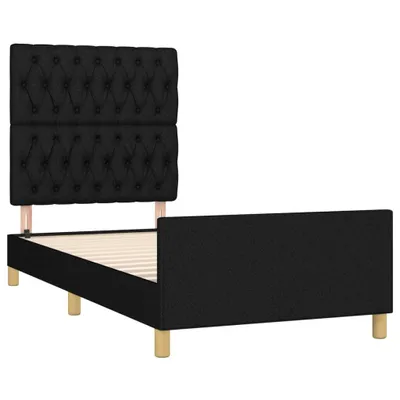 Produktbild von Bettgestell ohne Matratze Schwarz 90x190 cm Stoff