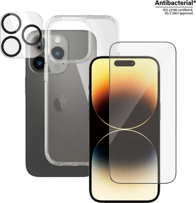 Produktbild von 3-in-1 Schutz-Set für Apple iPhone 14 Pro (B0402+2784)