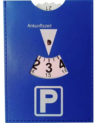 Produktbild von IWH Parkscheibe aus Kunstleder blau